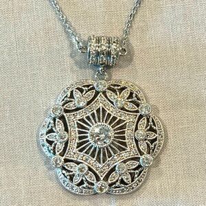 Esposito Diamonique smart snap Sterling necklace